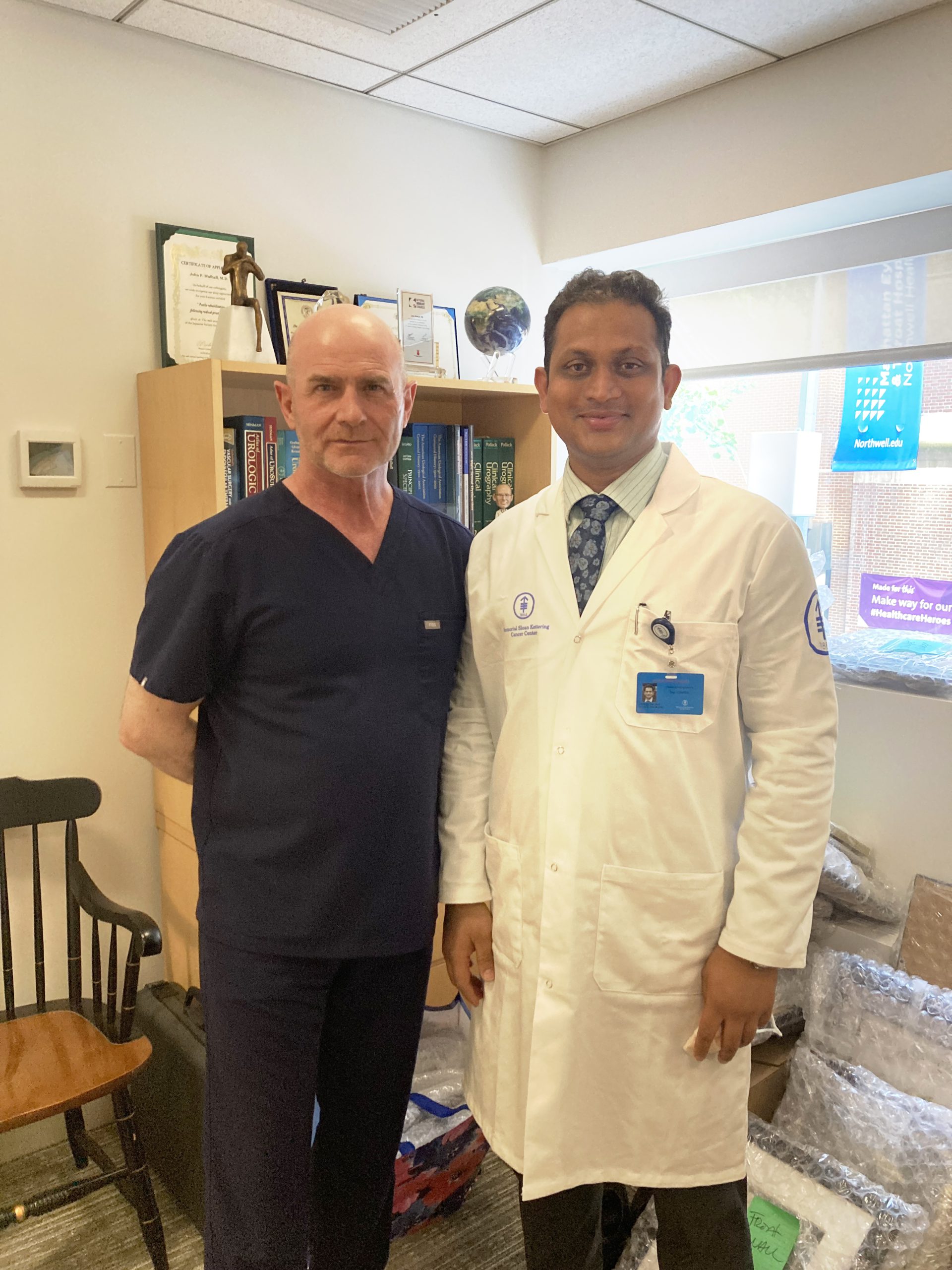Dr. Pramod Krishnappa with Prof Mulhall MSKCC New York